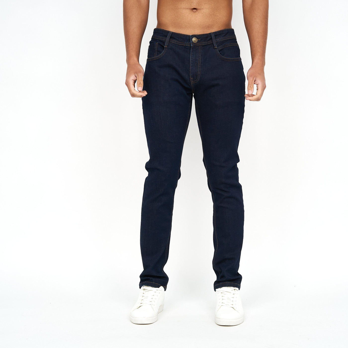 Duck and Cover Mens Maylead Slim Fit Jeans Raw Wash