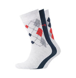 Diamond Sig Socks 3Pk - Lt Grey/night Sky Accessories