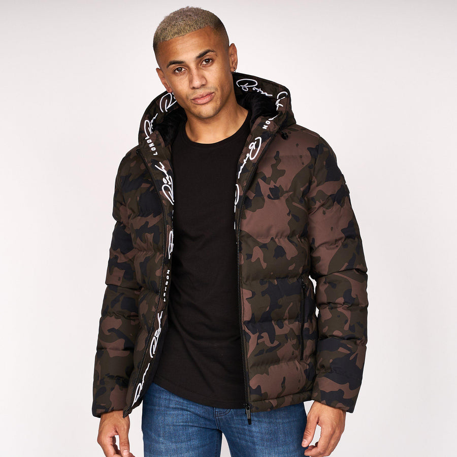 Born Rich Mens Emerton Camo Jacket Forest Camo