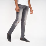 Money Mens Ape Rip Jeans Light Grey