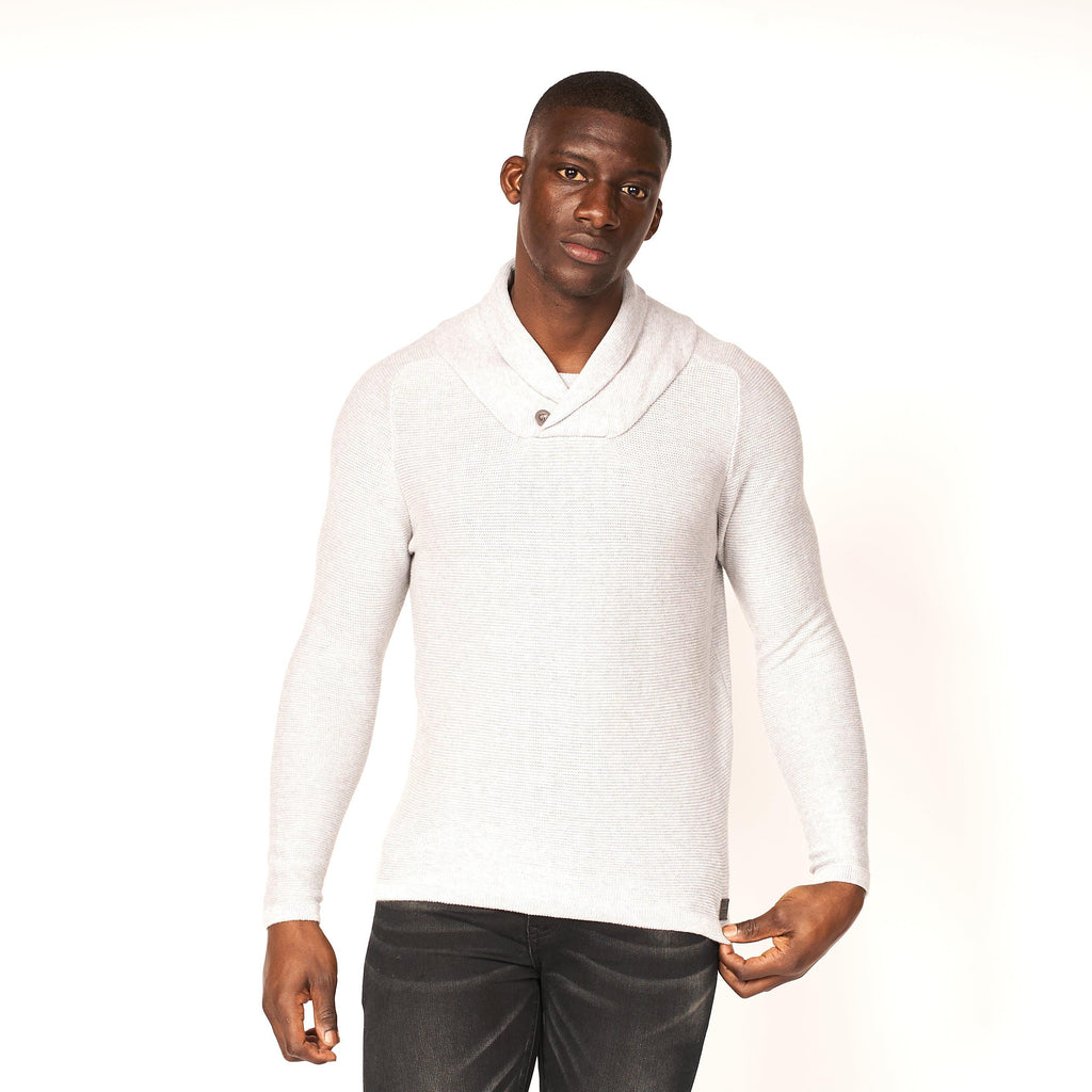 Smith and Jones Mens Acroterion Knit Light Grey Marl